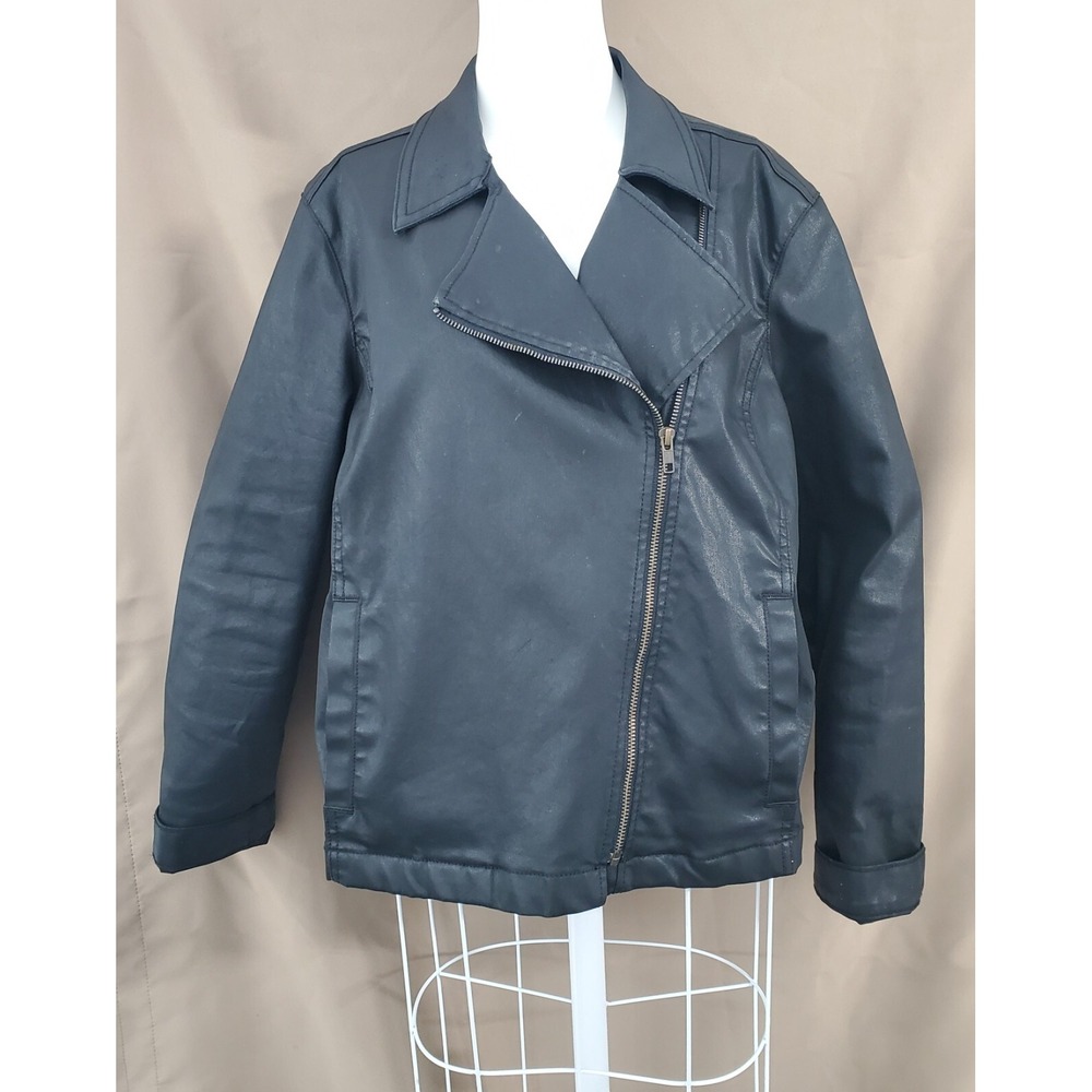 Eileen Fisher Womens‎ Jacket XL Faux Leather USA Made Vegan Leather